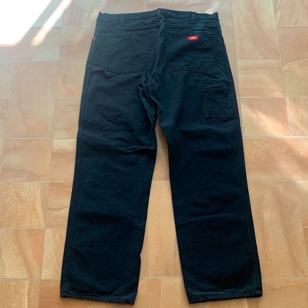 Dickies Men's Black 36 x 32 Cargo Straight Leg Denim Jeans Pants